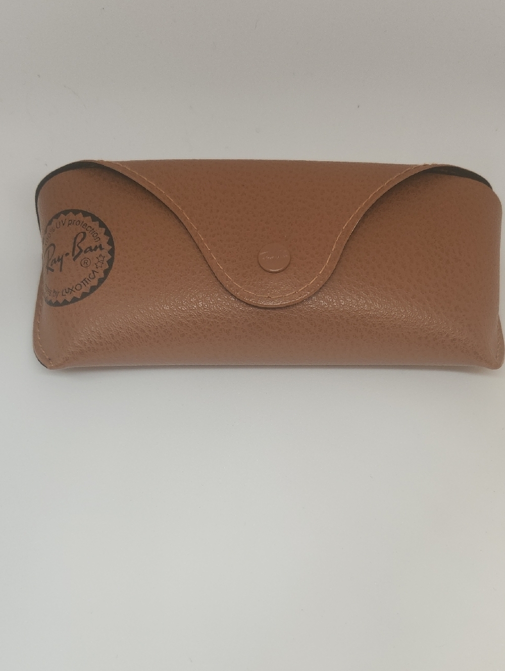 Ray-Ban Tan Pebble Leather Sunglasses Case